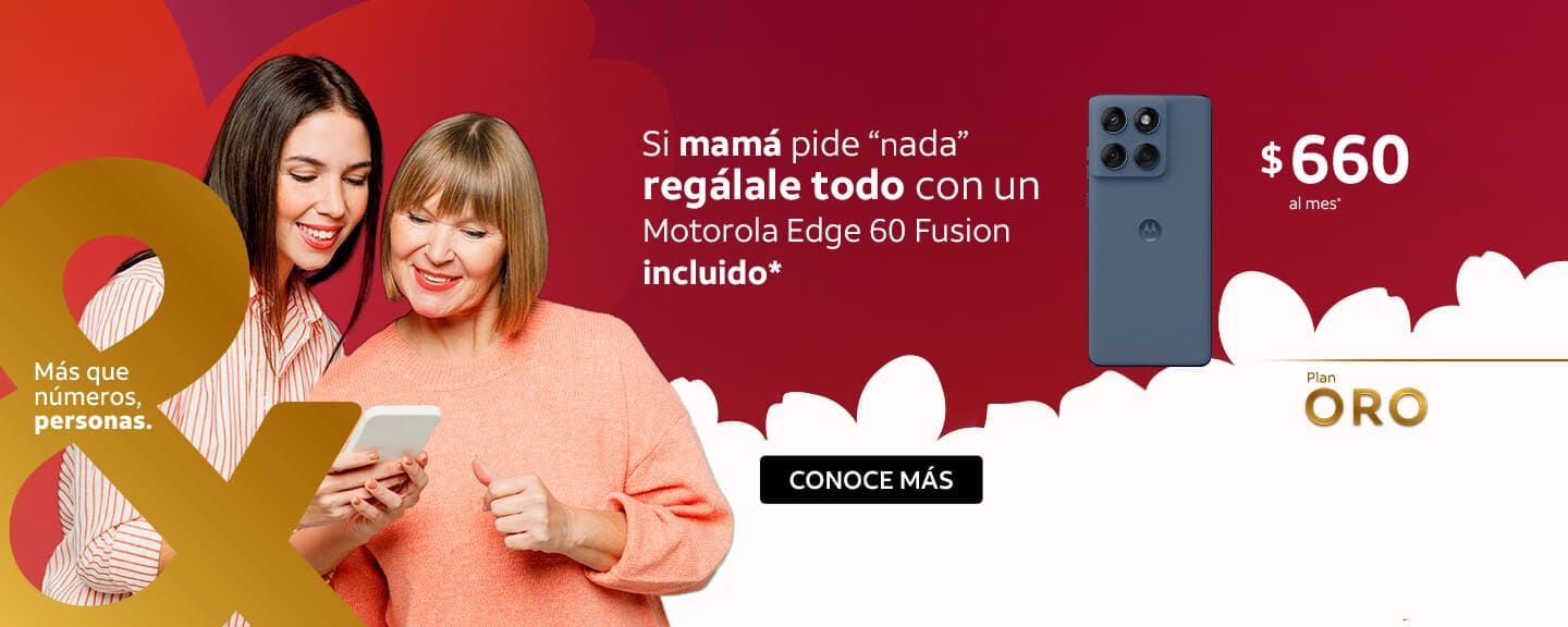 Si mamá pide "nada" regalale todo con un Motorola Edge 60 Fusion incluido* $660 al mes*
