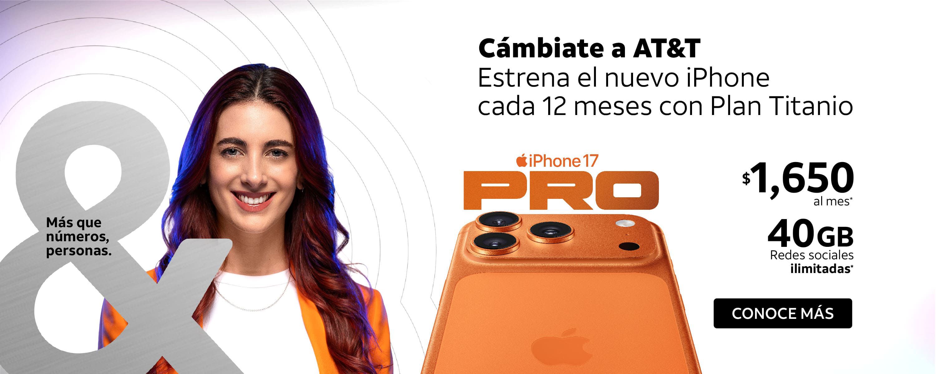 Cambiate a AT&T y estrena el nuevo iPhone cada 12 meses con plan Titanio