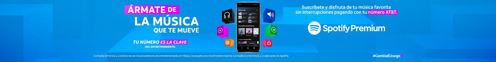 Suscríbete a Spotify Premium con tu número AT&T y accede a tu música favorita sin límites