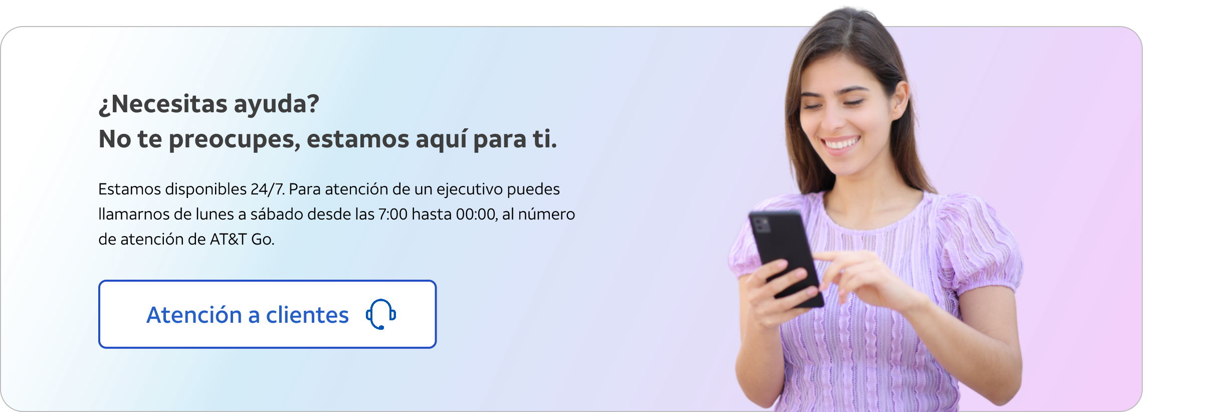 Número de atención a clientes de AT&T México: 800 808 1414