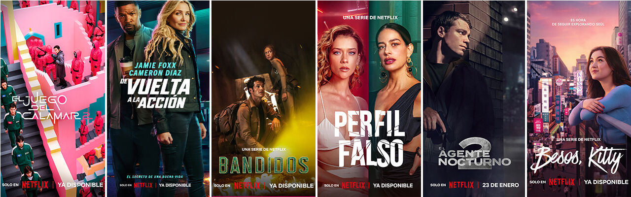 Disfruta series como el juego de calamar, de vuelta a la acción, bandidos y agente nocturno.