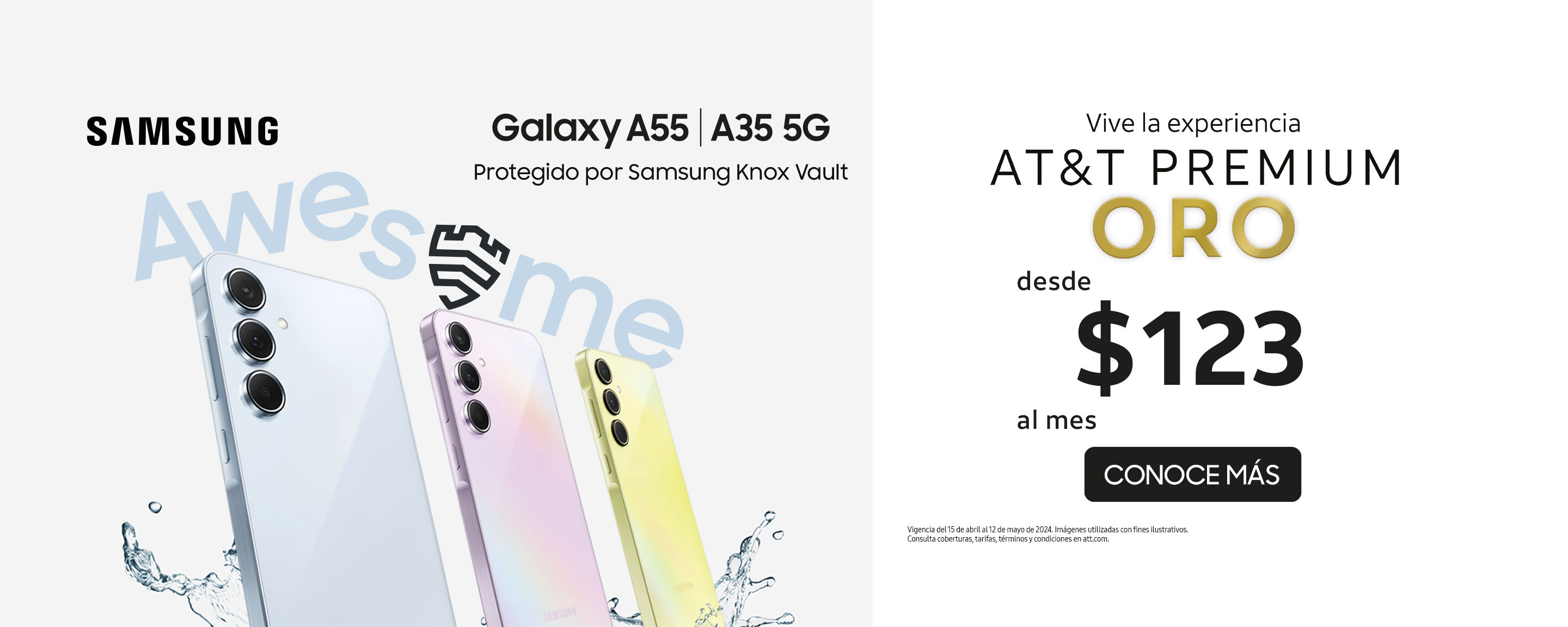SAMSUNG Galaxy A55 | A35 5G, desde $123 al mes