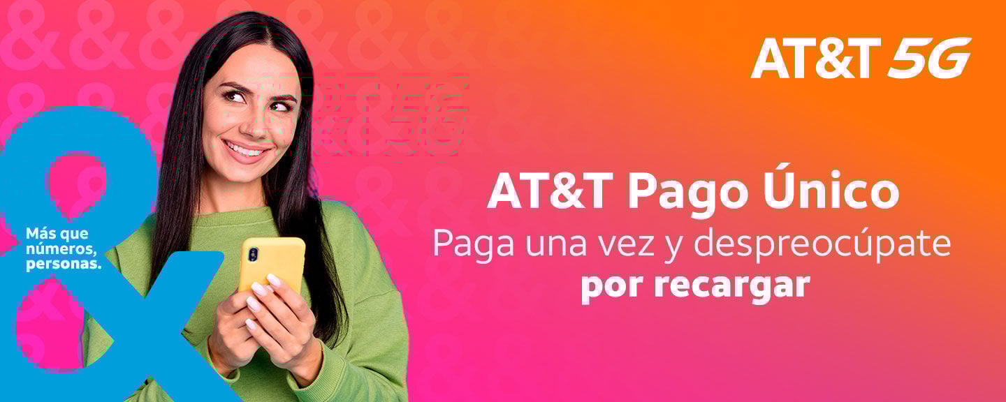 AT&T pago único paga una vez y despreocúpate por recargar