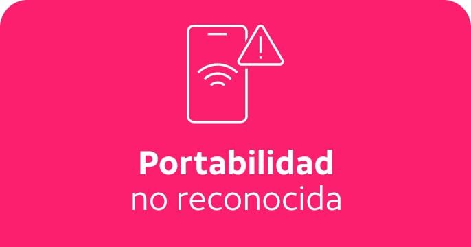 Portabilidad no reconocida