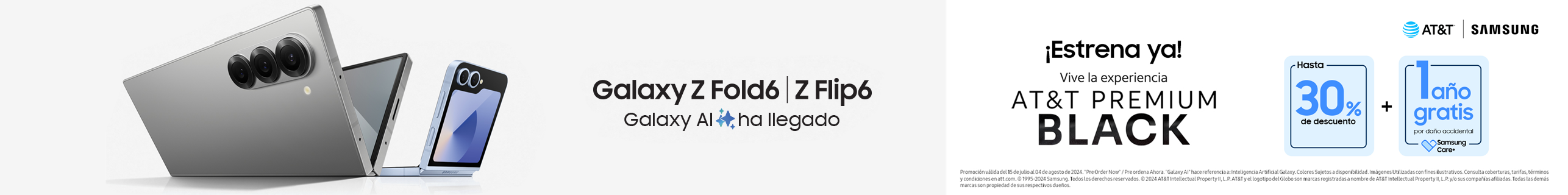 AT&T anuncia preventa para familia Samsung Galaxy Z Fold6 y Z Flip6
