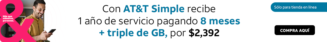 Adquiere un celular y aprovecha las promociones que ATT tiene para ti en vienda fisica. Ver mas