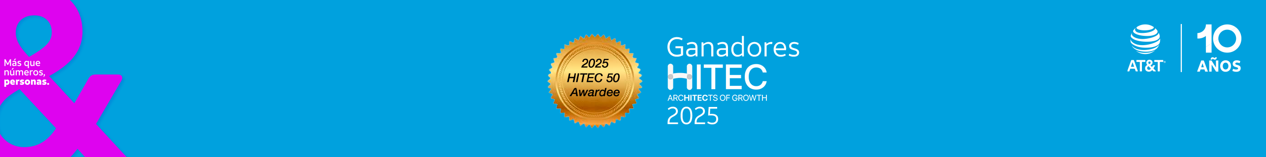 Líderes de AT&T México se posicionan entre los 50 Líderes de Tecnología de HITEC 2025