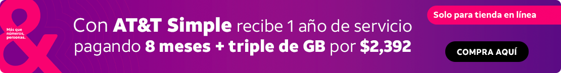 Adquiere un celular y aprovecha las promociones que ATT tiene para ti en vienda fisica. Ver mas